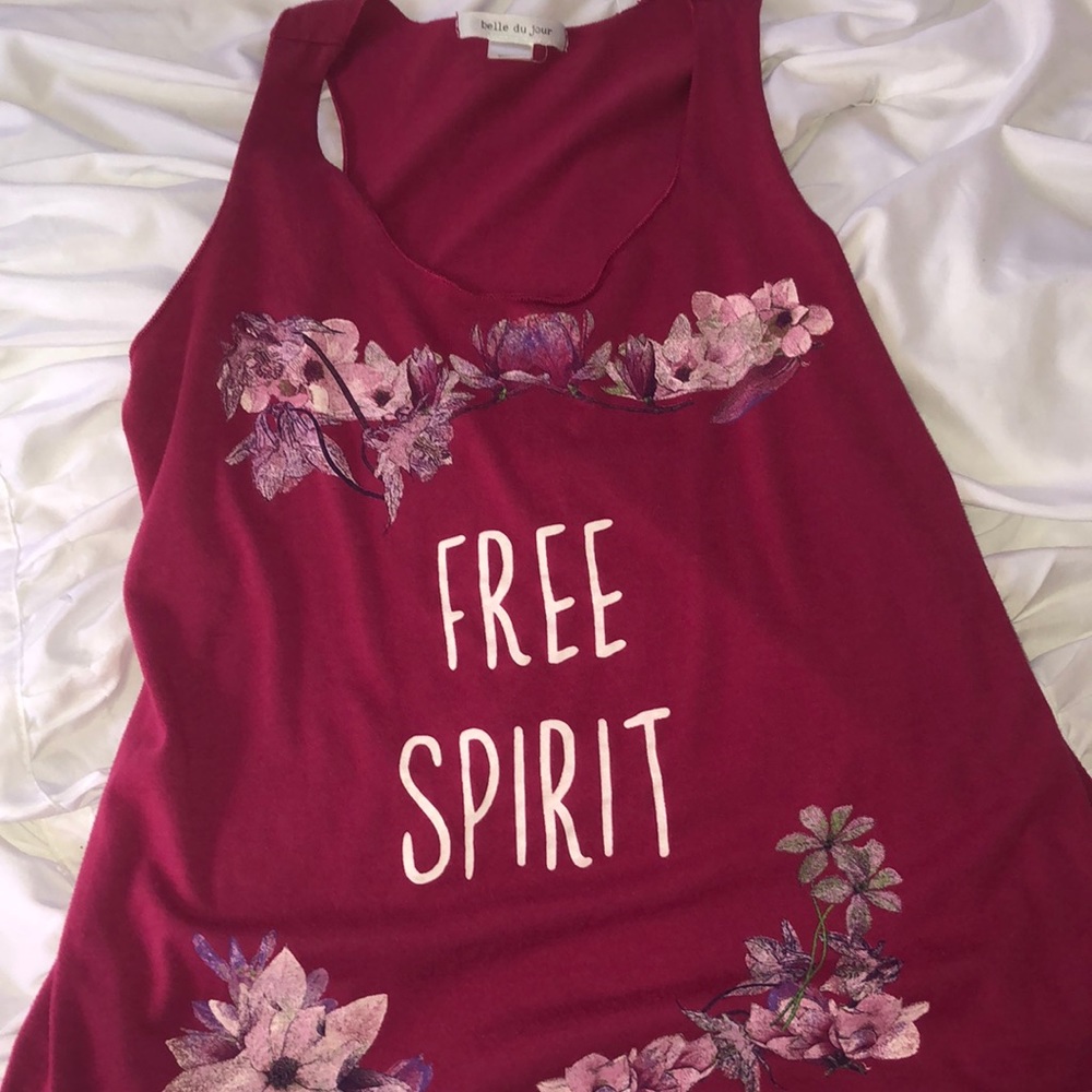 pink floral tank